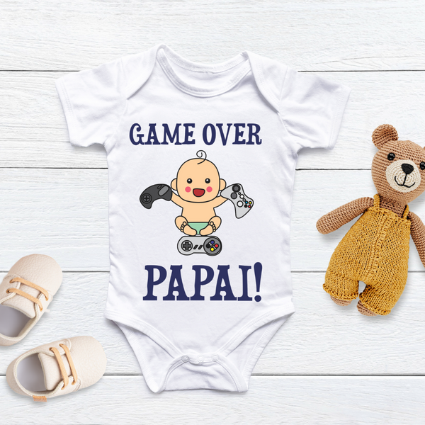 Body Personalizado Bebê Game Over Papai