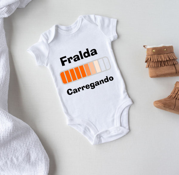 Body Personalizado Bebê Fralda Carregamento