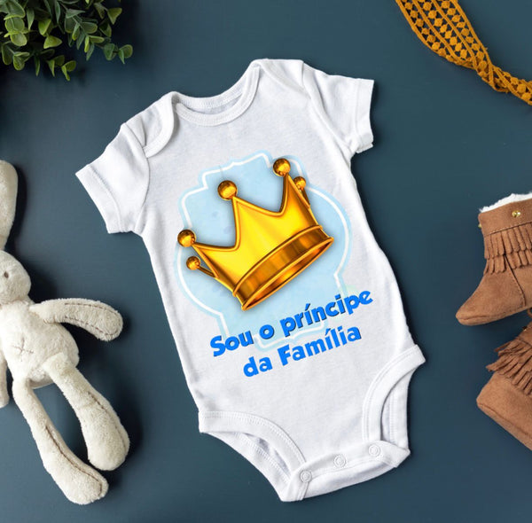 Body Personalizado Bebê Sou o Príncipe da Familía